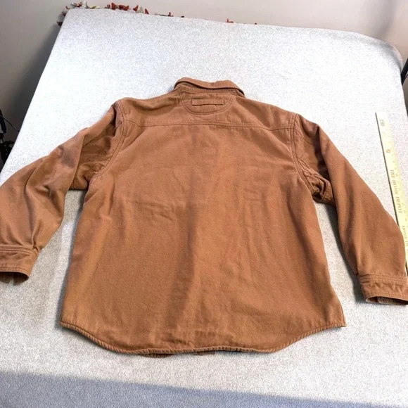 Duluth Trading Co Shirt Jacket Mens XL Brown Fleece Lined Canvas Workwear - Picture 8 of 8